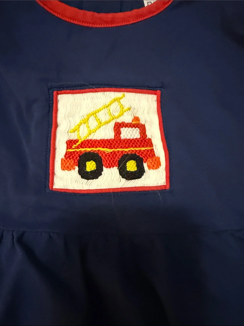 Navy and Red Fire Truck Matching Set